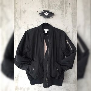 H&M Black Bomber Jacket